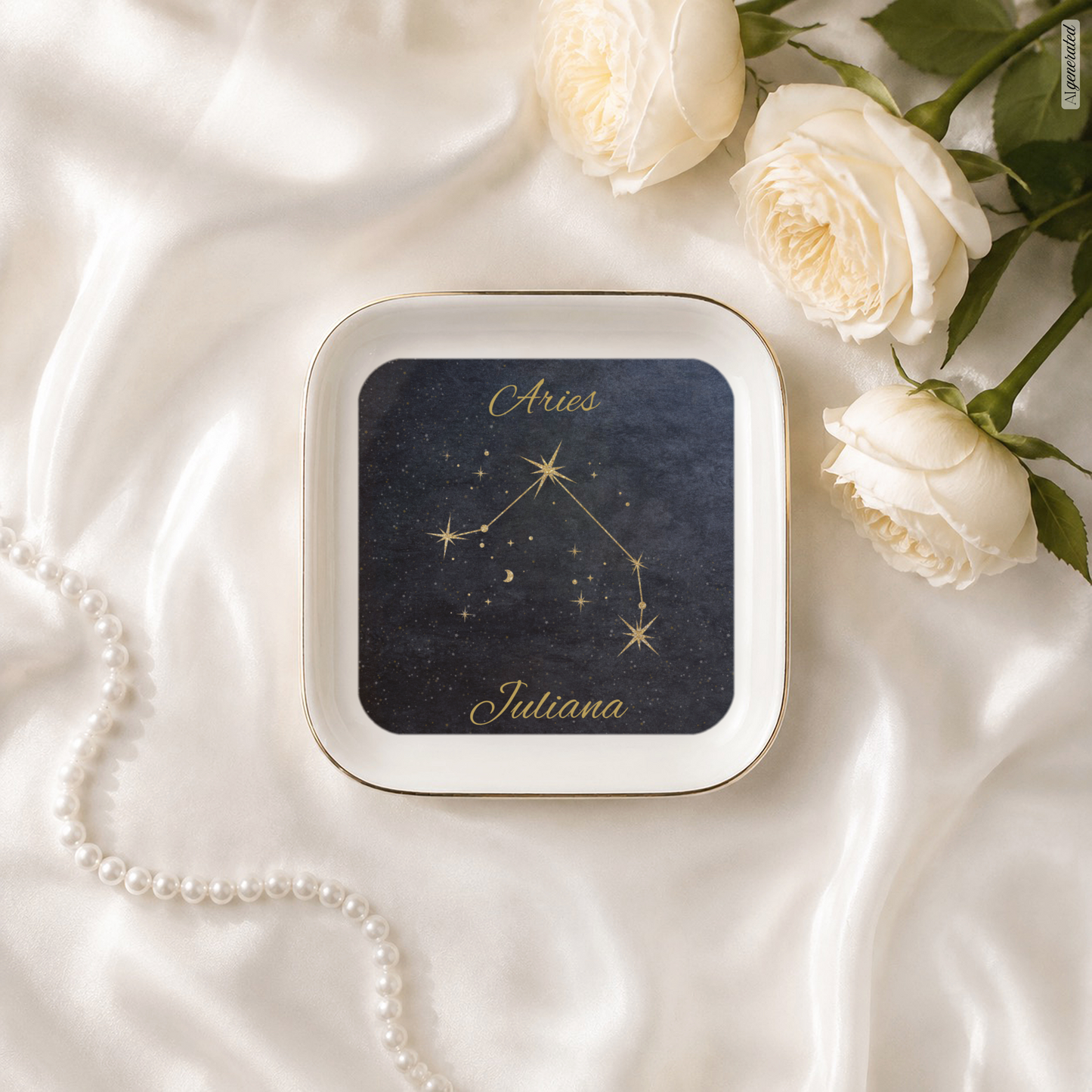 Aries Zodiac Jewelry Dish Gift