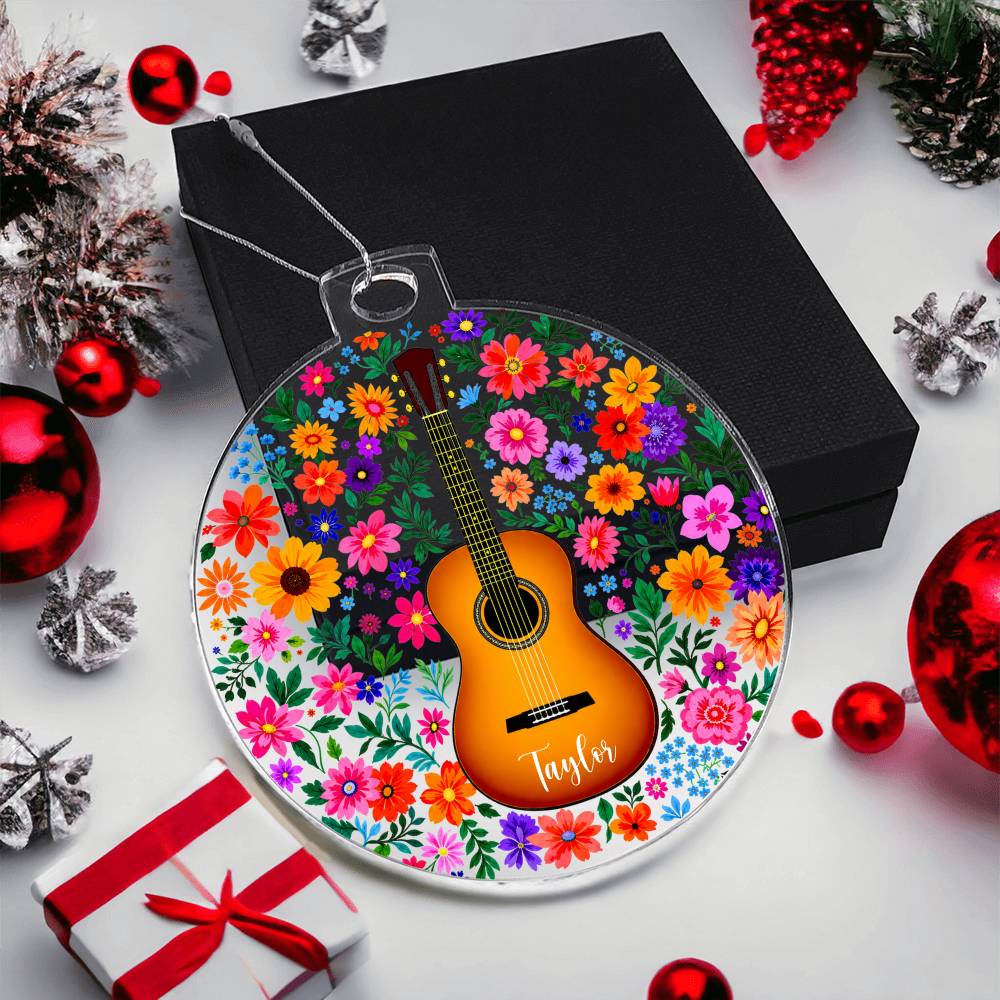 Personalized Acoustic Guitar Ornament