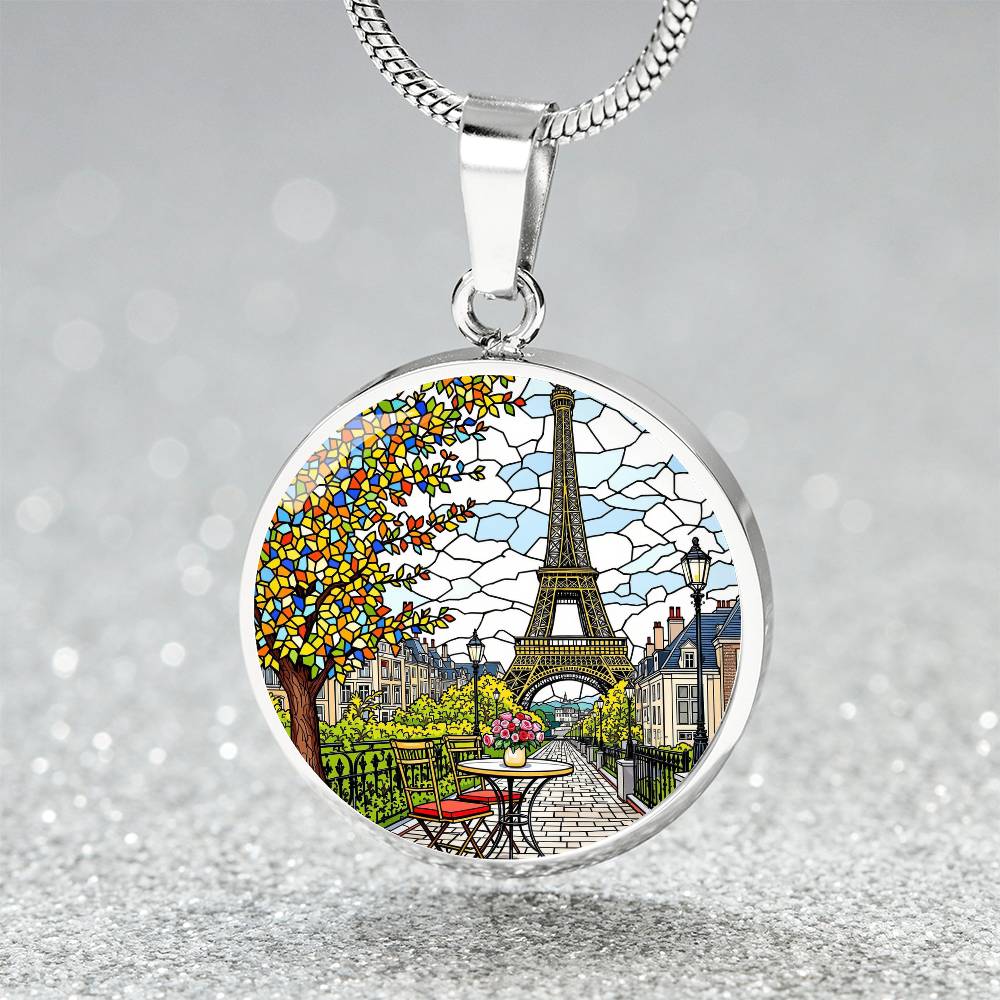 Paris Eiffel Tower Necklace with Engraving