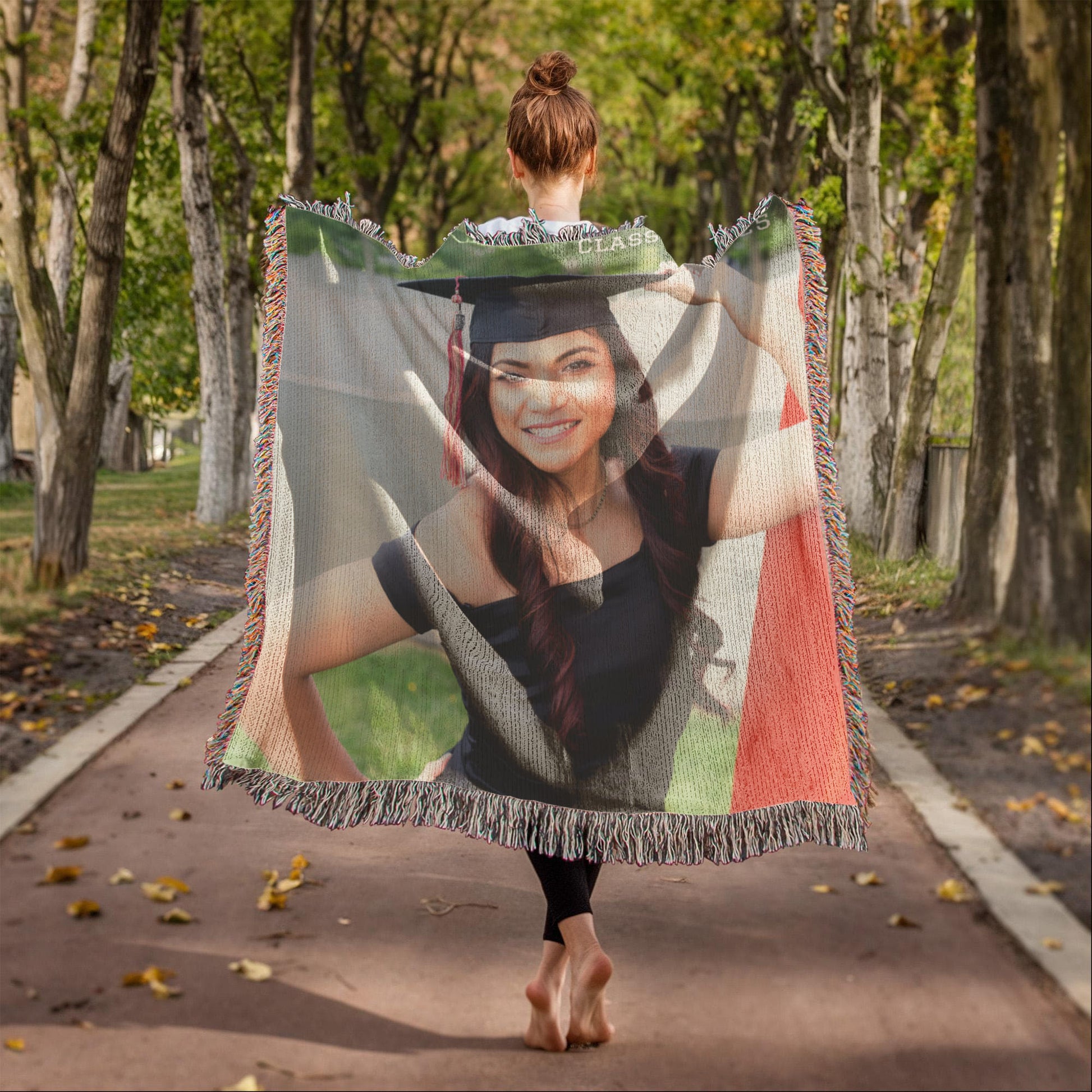 Graduation Blanket Woven Cotton Throw-[Heartfelt Family Gift]
