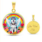 Husky Dog Memorial Necklace - Engraved Rainbow Bridge-[Heartfelt Family Gift]