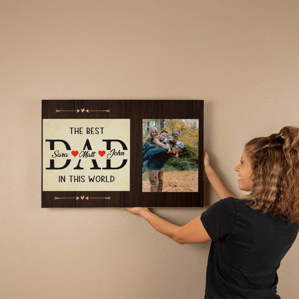 Best Dad Custom Photo Gallery Wrapped Canvas-[Heartfelt Family Gift]