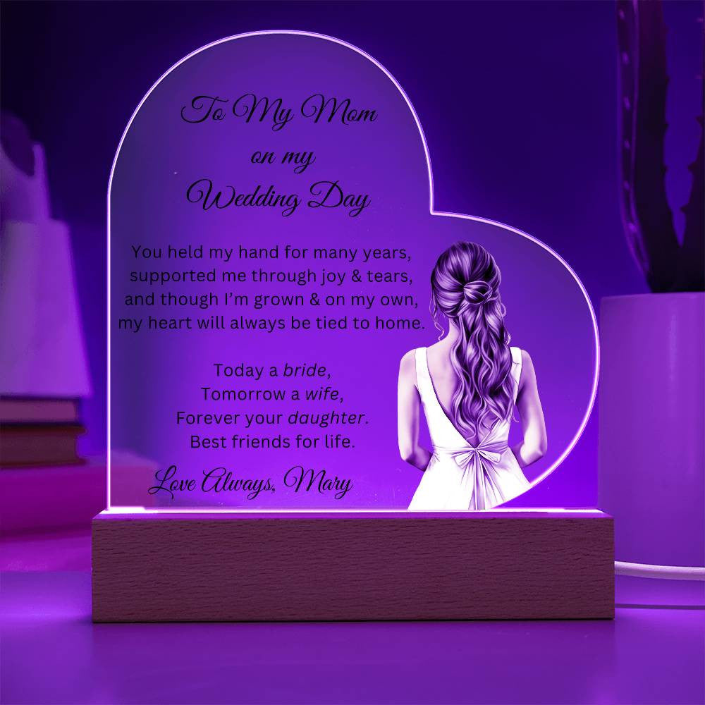 Mother of The Bride Custom Wedding Plaque-[Heartfelt Family Gift]