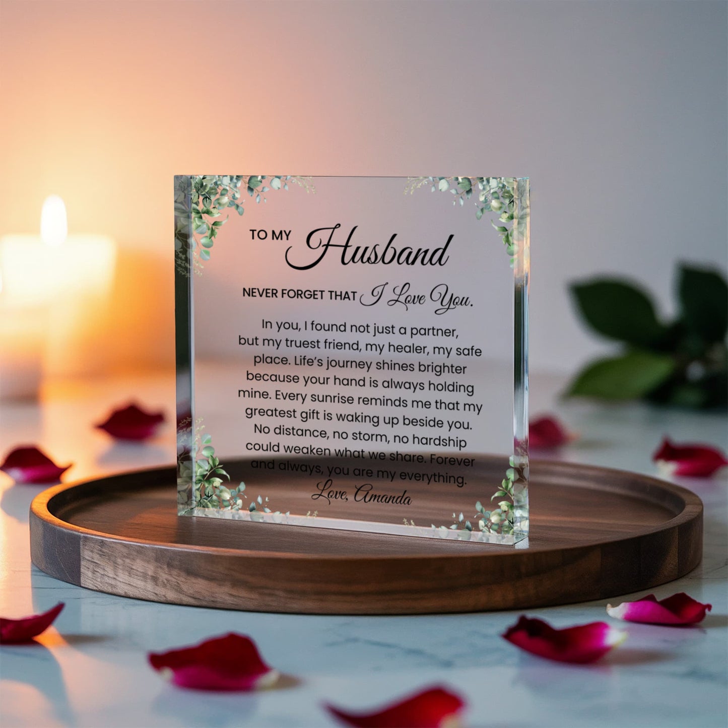 Husband Romantic Plaque Gift