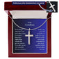 Engraved Cross Necklace for Grandson-[Heartfelt Family Gift]