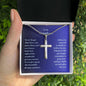 Engraved Cross Necklace for Grandson-[Heartfelt Family Gift]