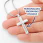 Engraved Cross Necklace for Grandson-[Heartfelt Family Gift]