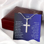 Engraved Cross Necklace for Grandson-[Heartfelt Family Gift]