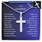 Engraved Cross Necklace for Grandson-[Heartfelt Family Gift]