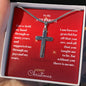 Engraved Cross Necklace for Stepmom - Merry Christmas-[Heartfelt Family Gift]