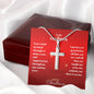 Engraved Cross Necklace for Stepmom - Merry Christmas-[Heartfelt Family Gift]
