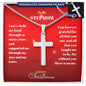 Engraved Cross Necklace for Stepmom - Merry Christmas-[Heartfelt Family Gift]