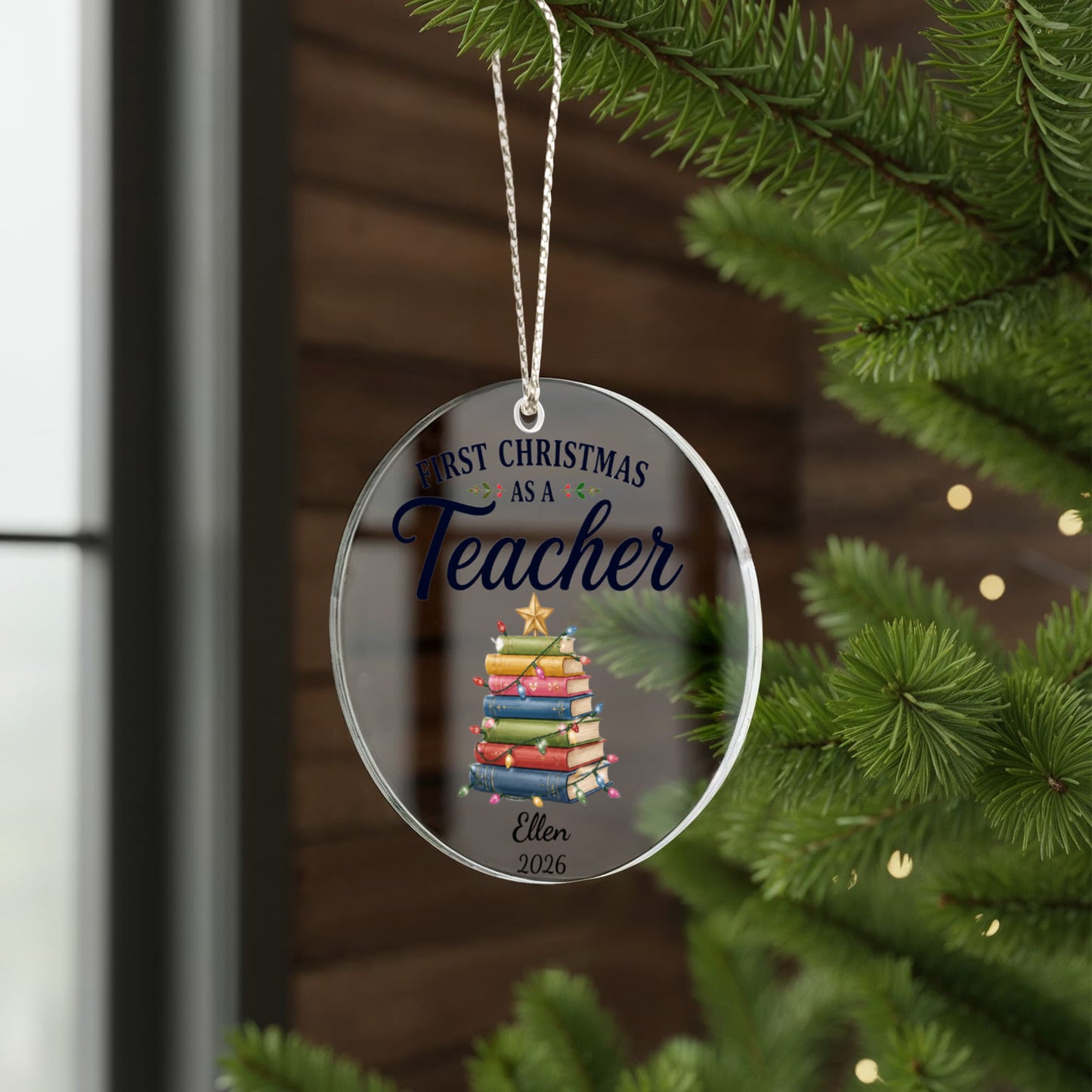 1st Christmas As A Teacher Ornament