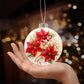 Poinsettia Penquin Acrylic Christmas Ornament-[Heartfelt Family Gift]
