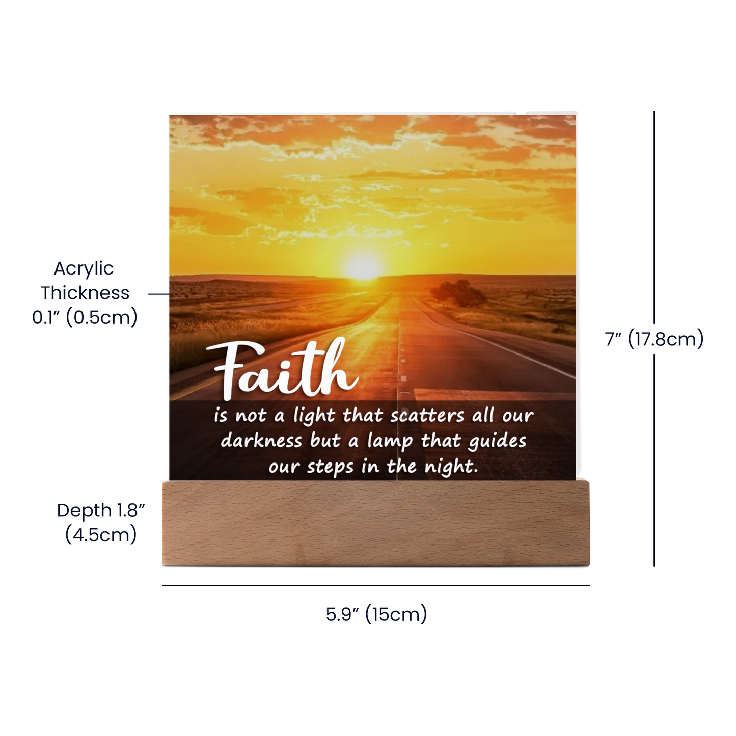 Faith is not a light Religious Plaque & Cross Gift Set-[Heartfelt Family Gift]