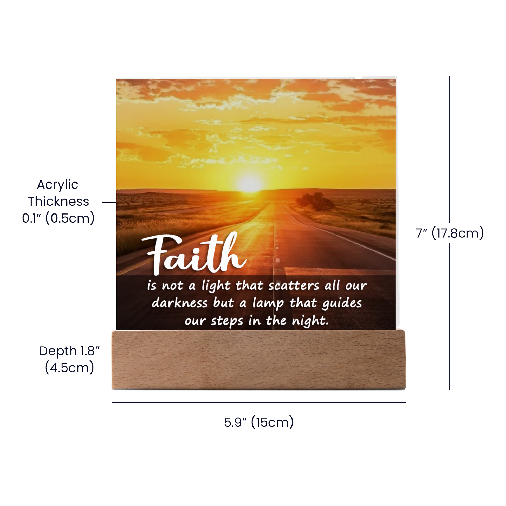 Faith is not a light Religious Plaque & Cross Gift Set-[Heartfelt Family Gift]