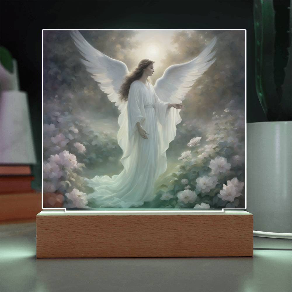 Guardian Angel Acrylic Plaque-[Heartfelt Family Gift]