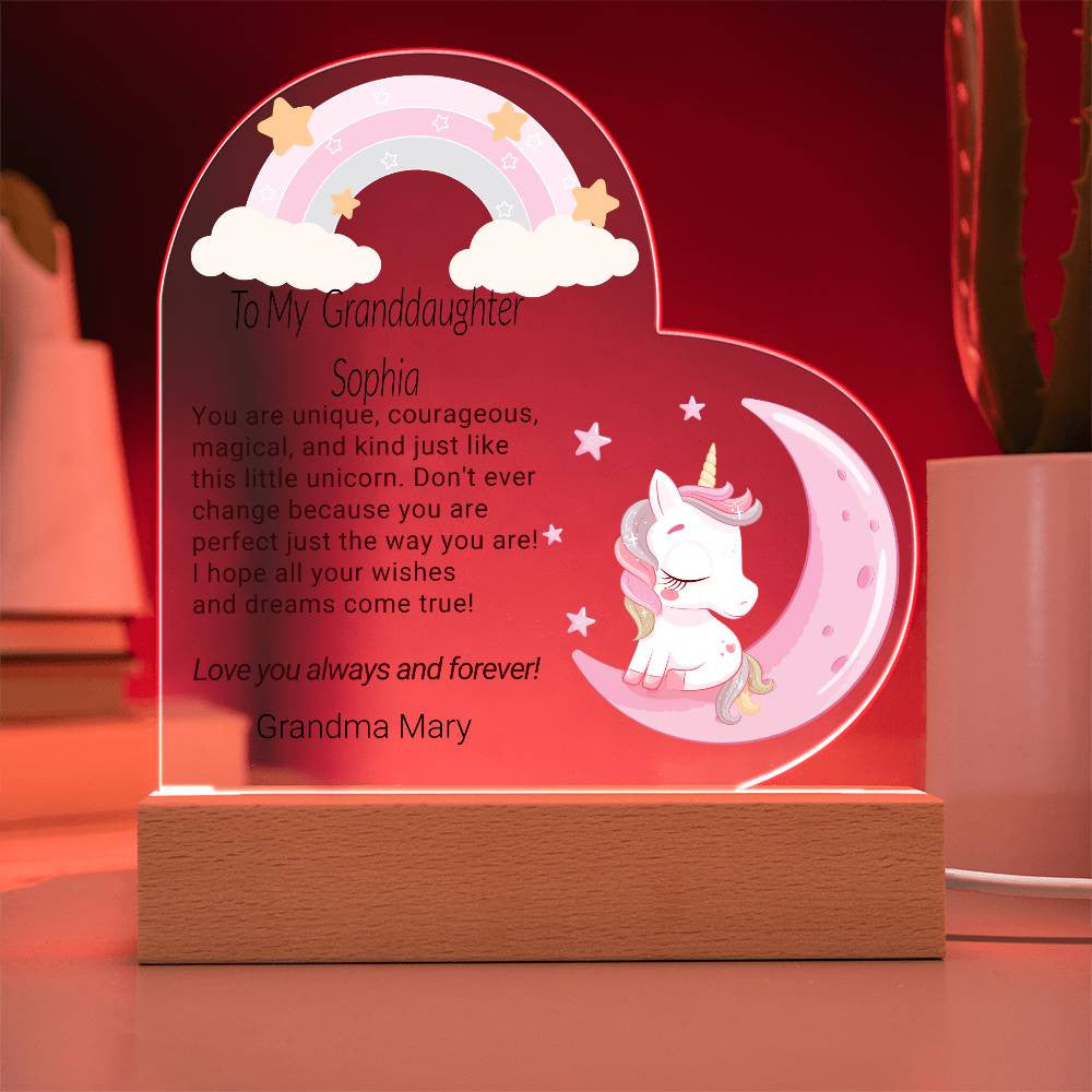 Personalized unicorn plaque led nightlight-[Heartfelt Family Gift]