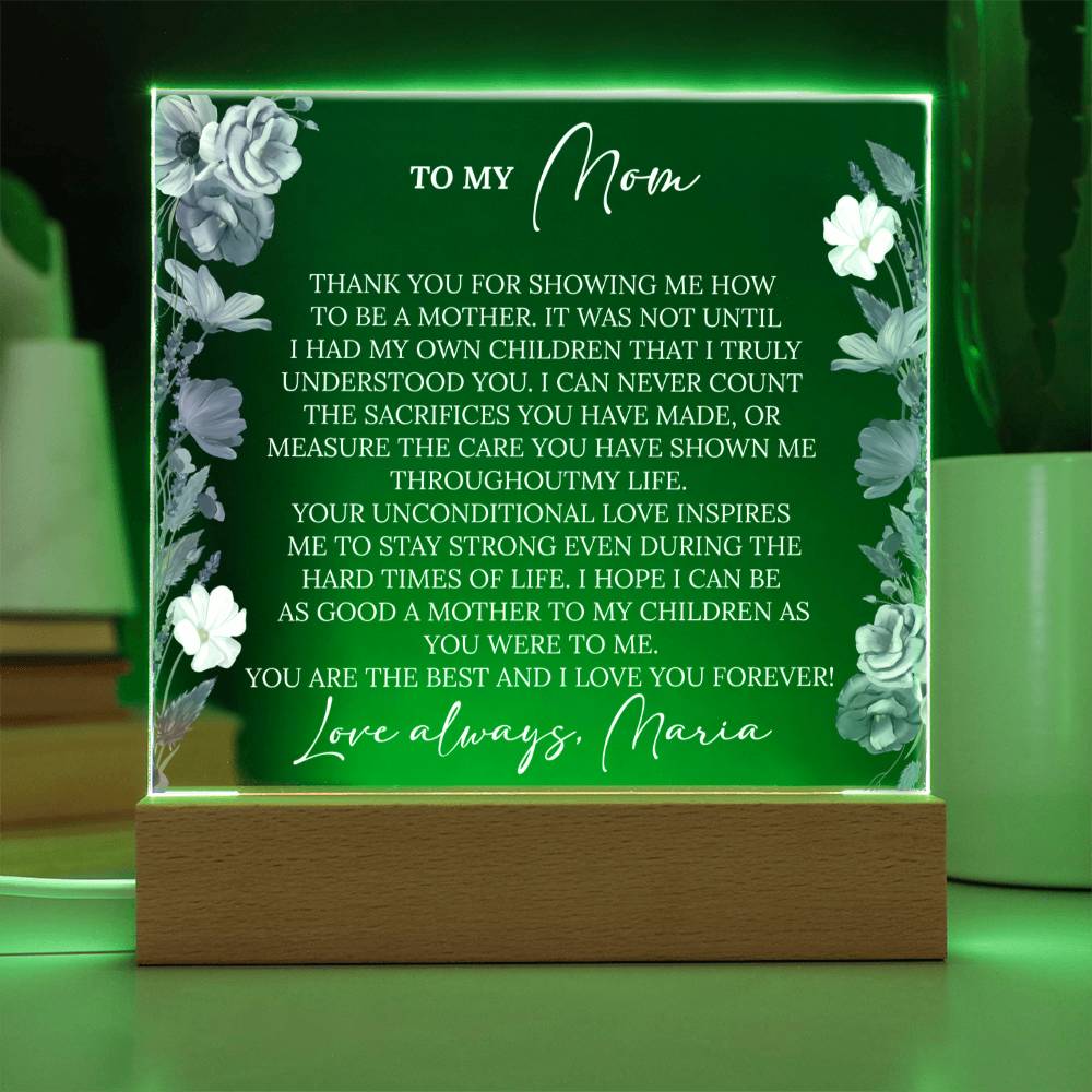 Personalized Mom Acrylic Plaque