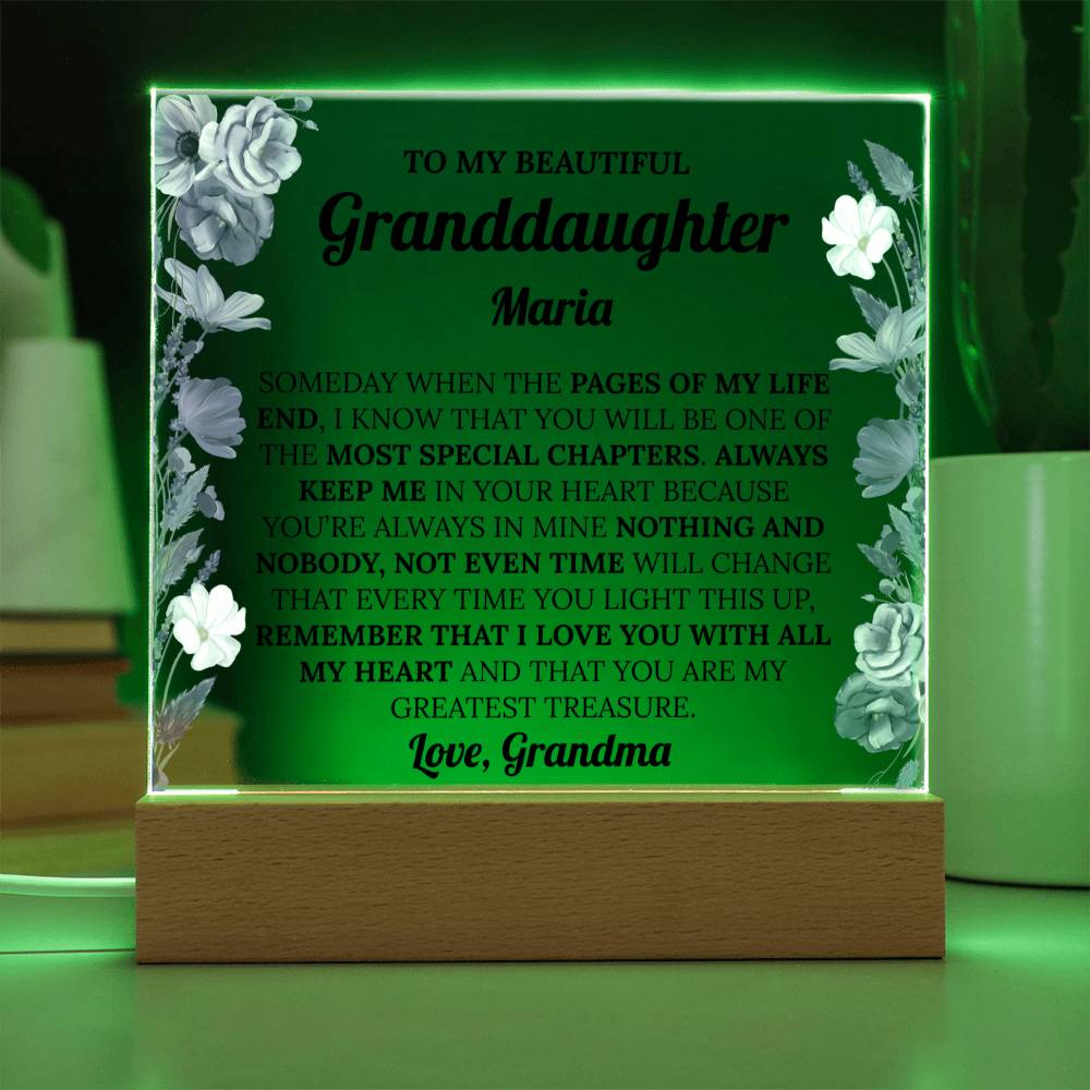 Personalized Granddaughter  Acrylic Plaque