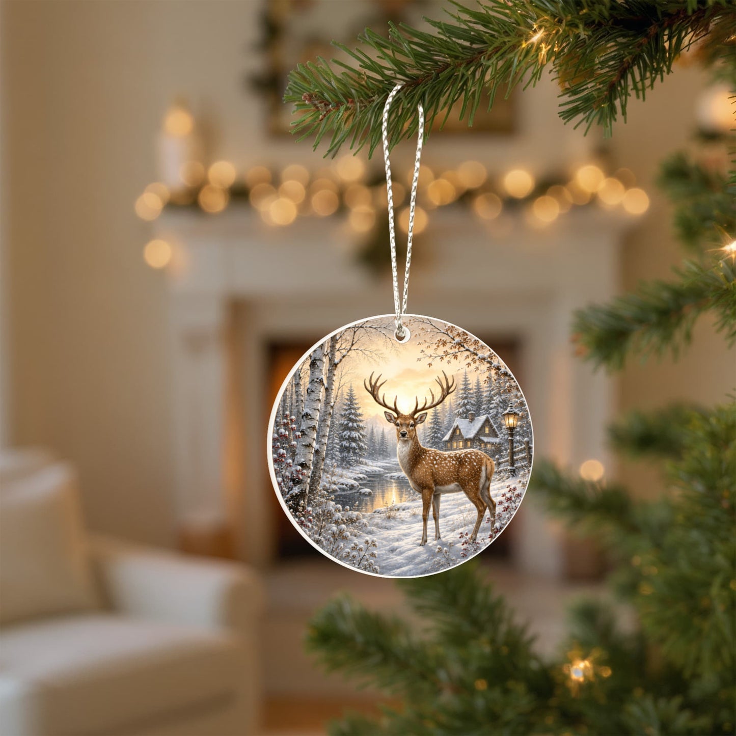 Deer Family Christmas Ornament