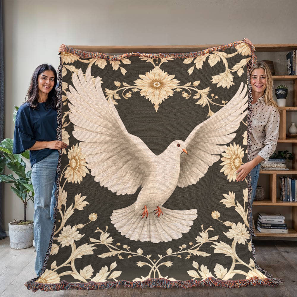 Dove Heirloom Woven Blanket