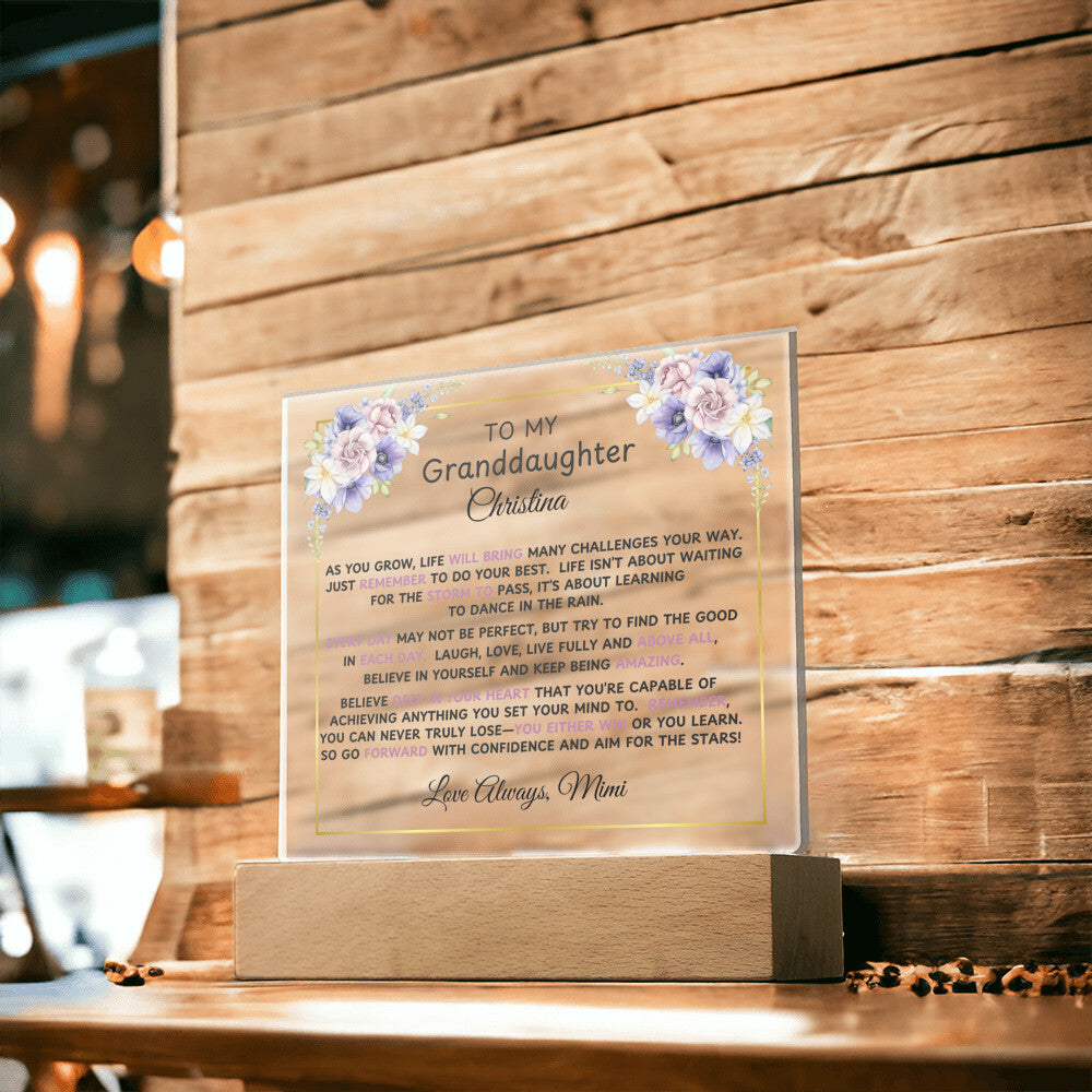 To My Granddaughter Plaque Gift-[Heartfelt Family Gift]
