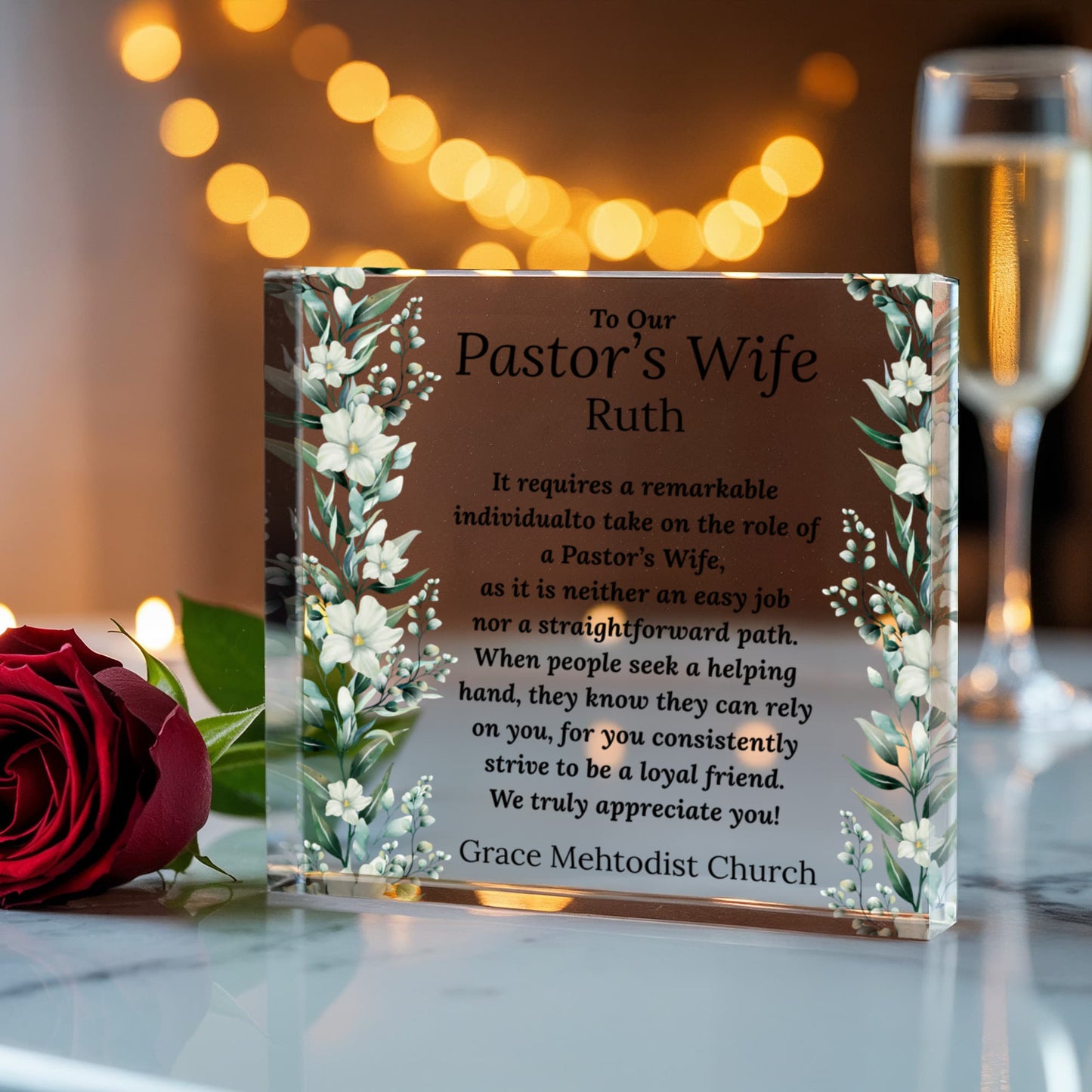 Pastors Wife Acrylic Block