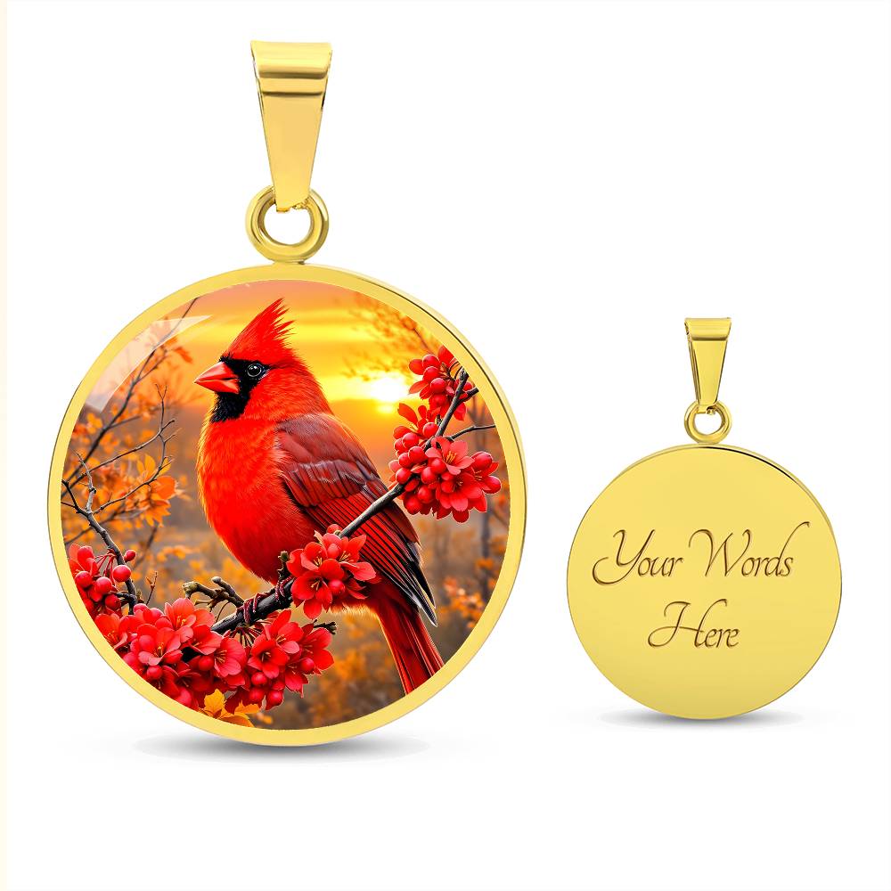 Cardinal Bird Personalized Necklace