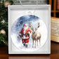Santa and Reindeer Acrylic Christmas Ornament-[Heartfelt Family Gift]
