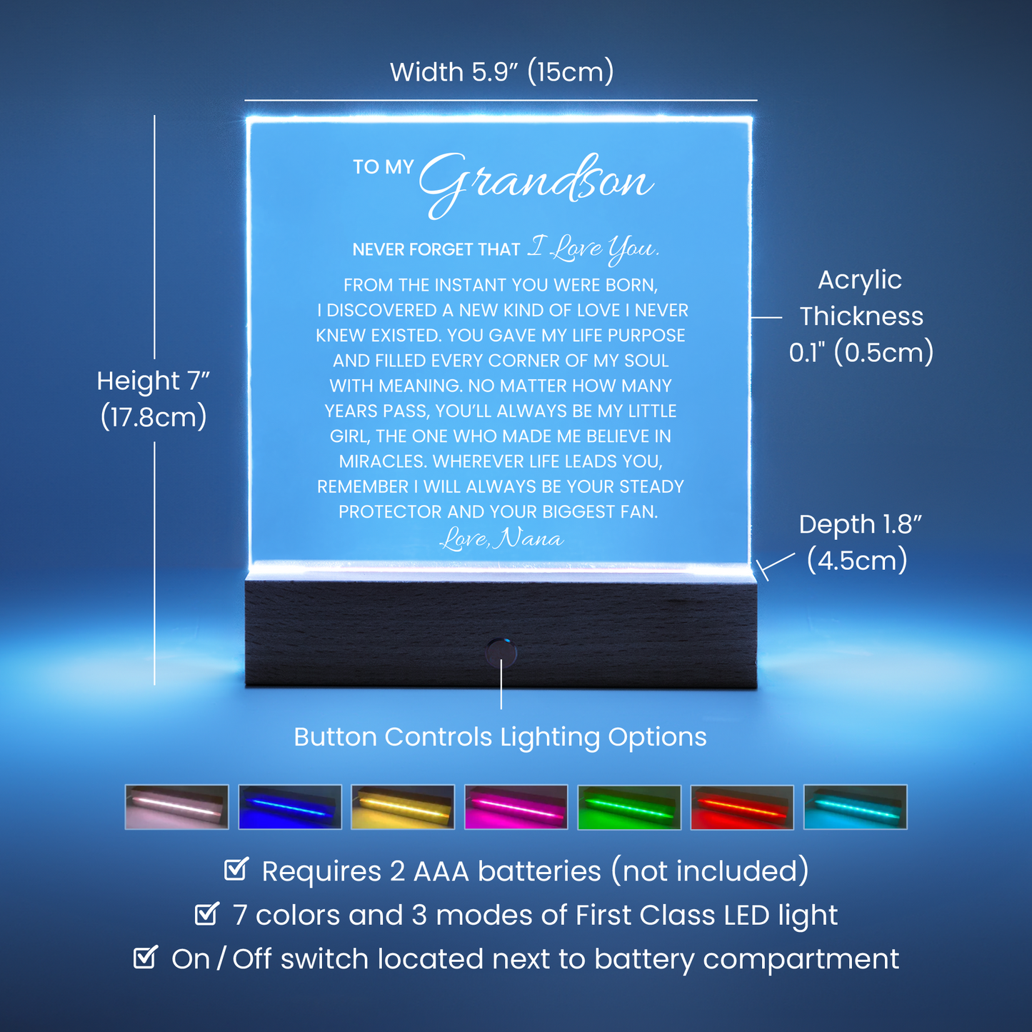 Grandson Acrylic Plaque Gift