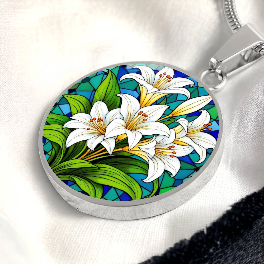 Lily of The Valley Necklace with Engraving