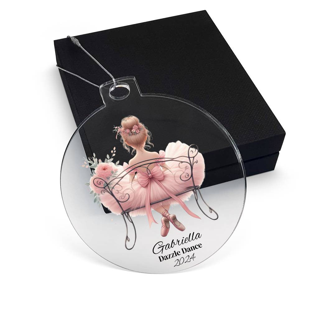 Ballerina Acrylic Christmas Ornament Dance Recital Gift-[Heartfelt Family Gift]