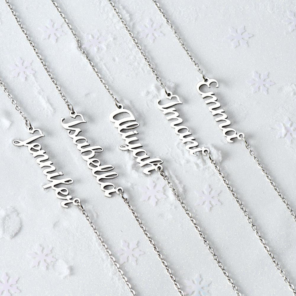 Ballerina Name Necklace with Custom Ballerina-[Heartfelt Family Gift]