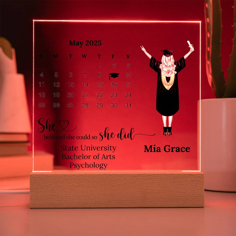 Personalized Graduation Plaque for 2025 Graduate-[Heartfelt Family Gift]