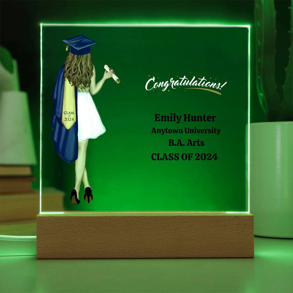 Graduation Acrylic Square Plaque-[Heartfelt Family Gift]