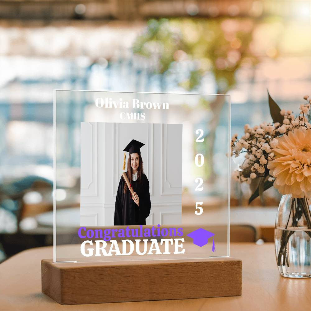 Graduation LED Plaque Class of 2025 School Colors-[Heartfelt Family Gift]