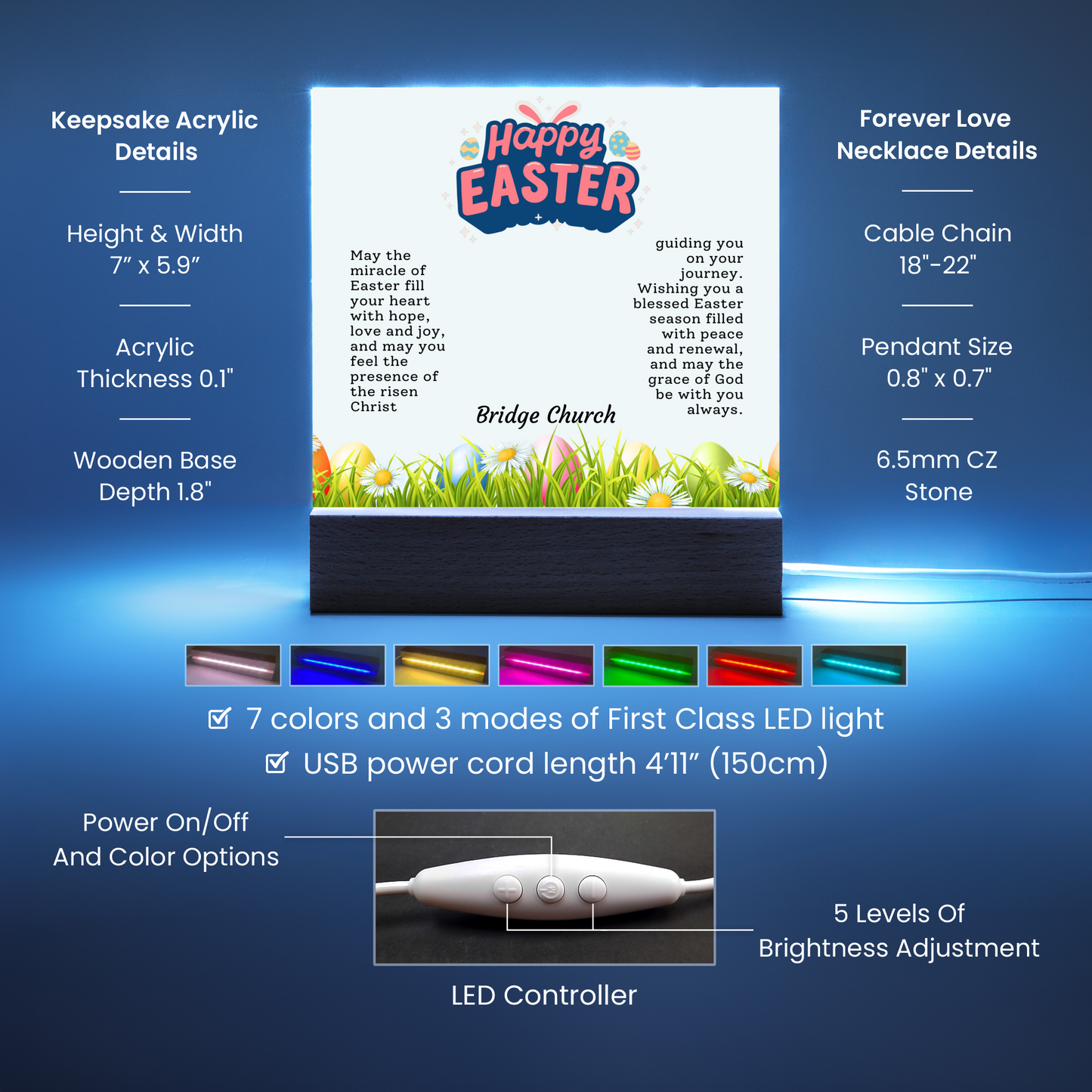 Easter Gift - Cross and Personalized Sign