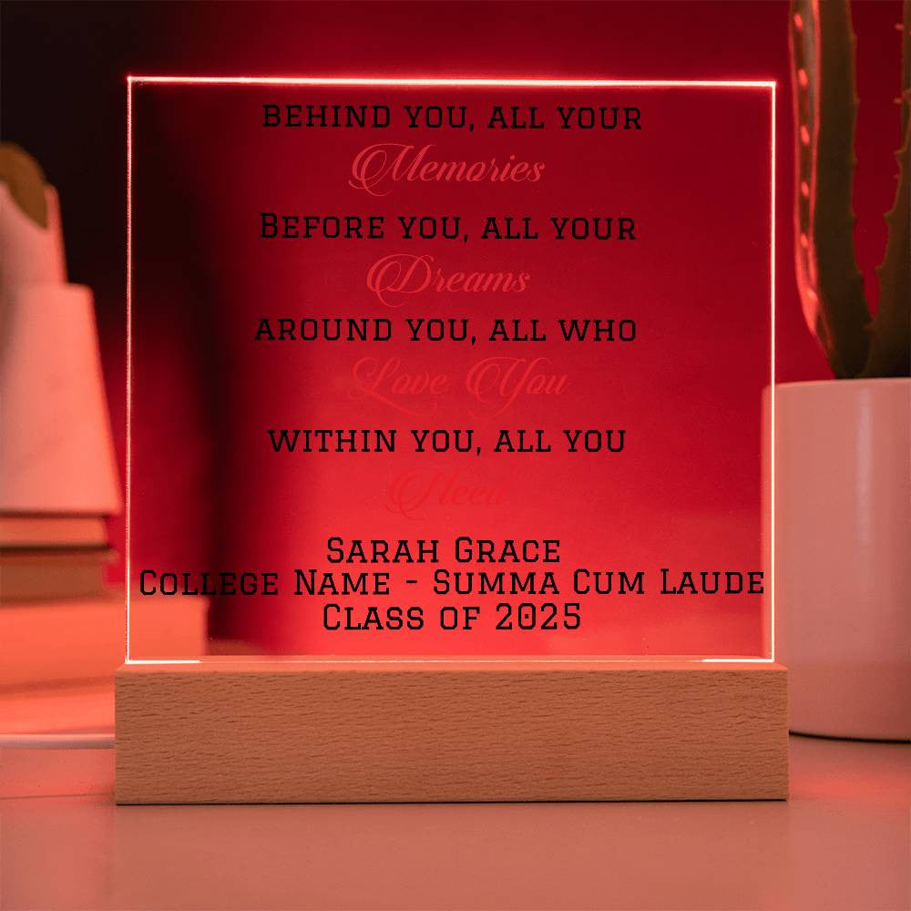 Class of 2025 Graduation Gift Plaque-[Heartfelt Family Gift]