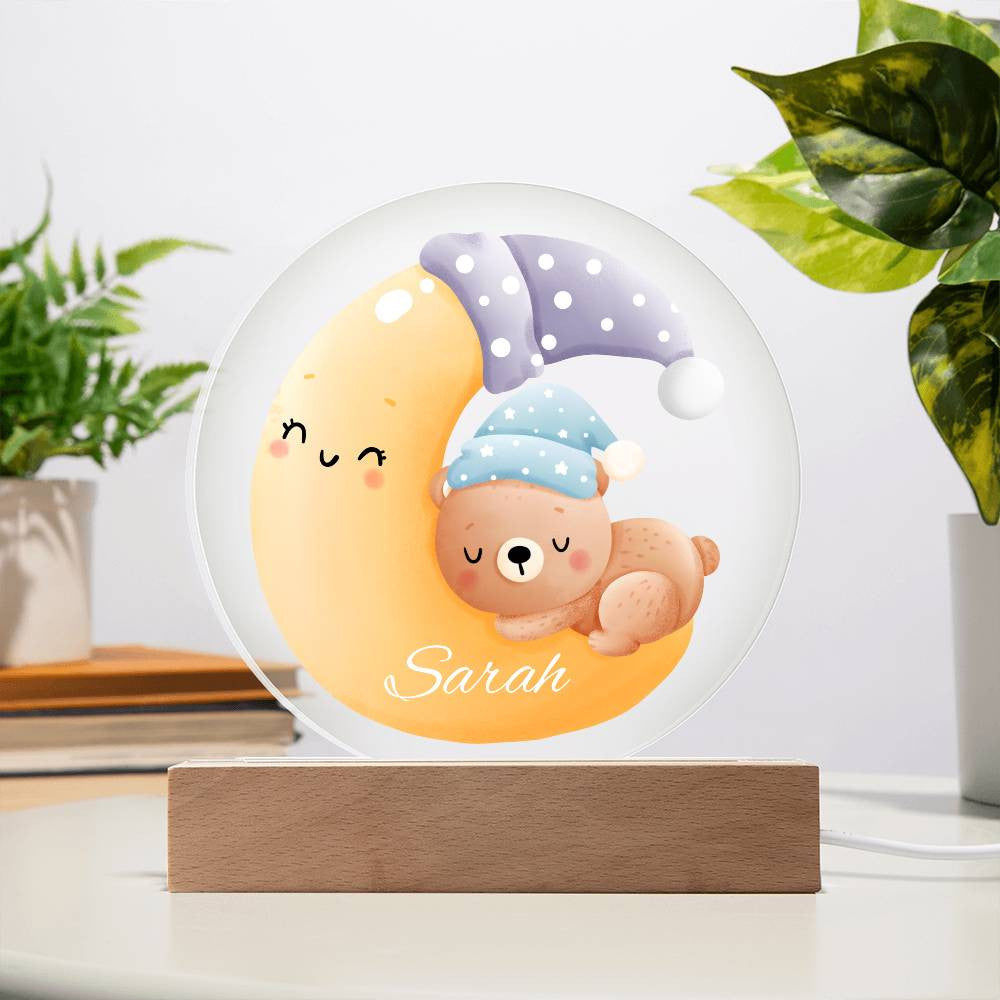 Teddy Bear Night Light Night Light For Kids Room, Nursery Night Light, Personalized Night Light, Girls Night Light, Gift For Kids, Baby Gift-[Heartfelt Family Gift]