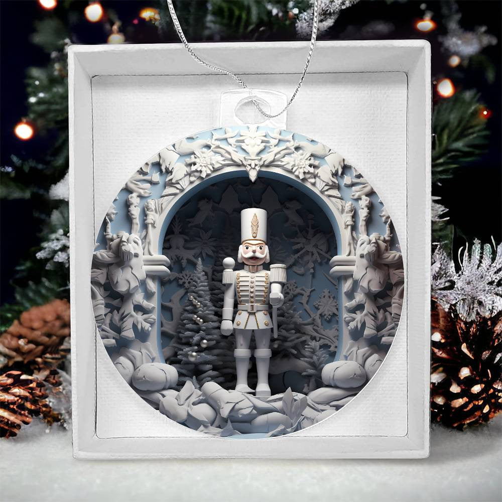 Nutcracker Acrylic Christmas Ornament-[Heartfelt Family Gift]