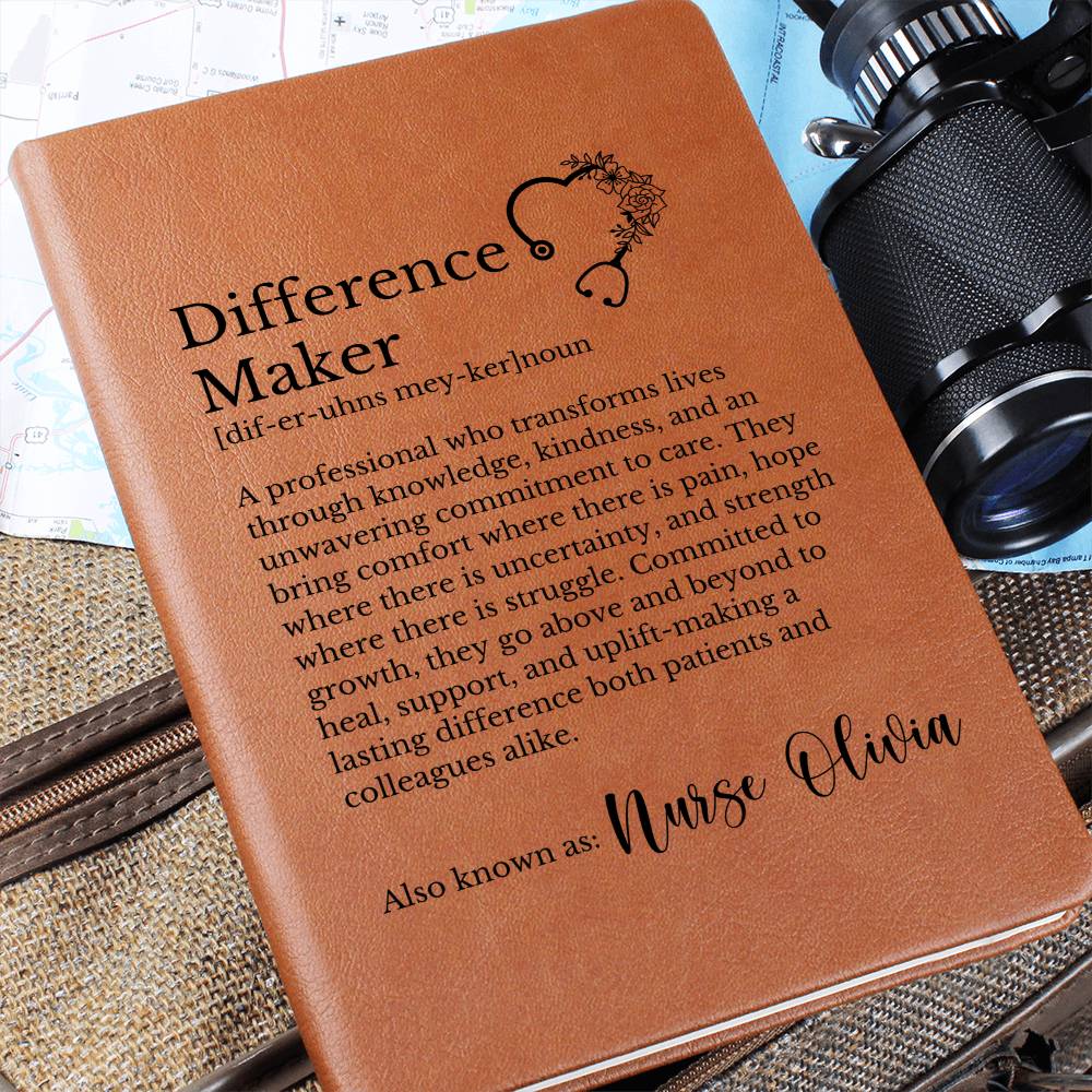 Personalized Difference Maker Journal for Nurse
