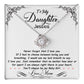 Personalized Love Knot Necklace Gift for Daughter from Mom or Dad-[Heartfelt Family Gift]