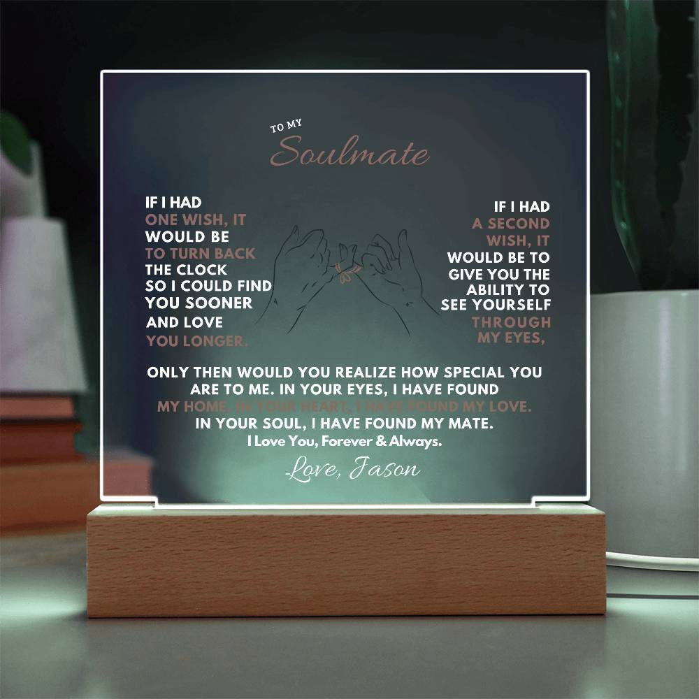 To My Soulmate Acrylic Plaque Gift-[Heartfelt Family Gift]