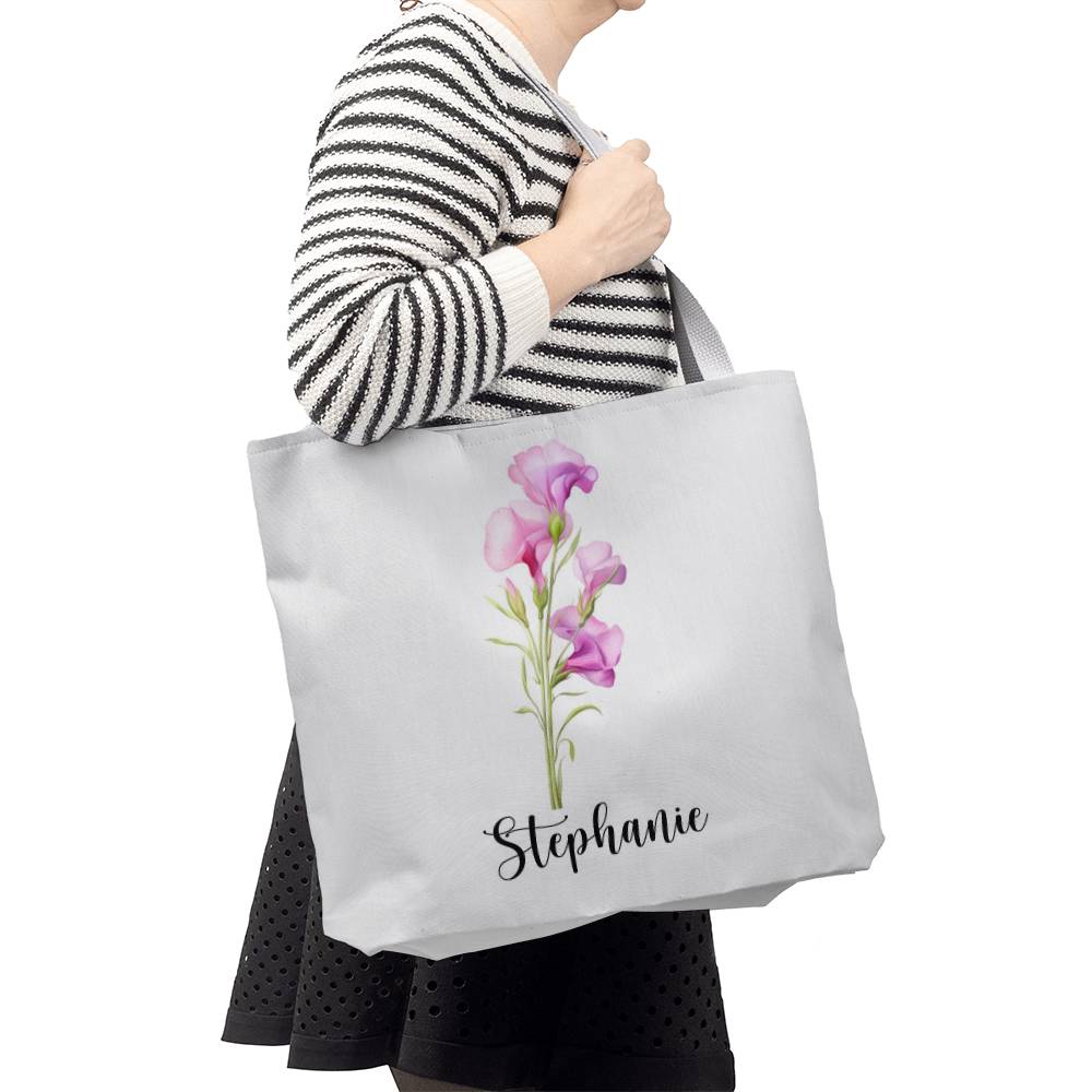 Birth flower Name Classic Tote Bag