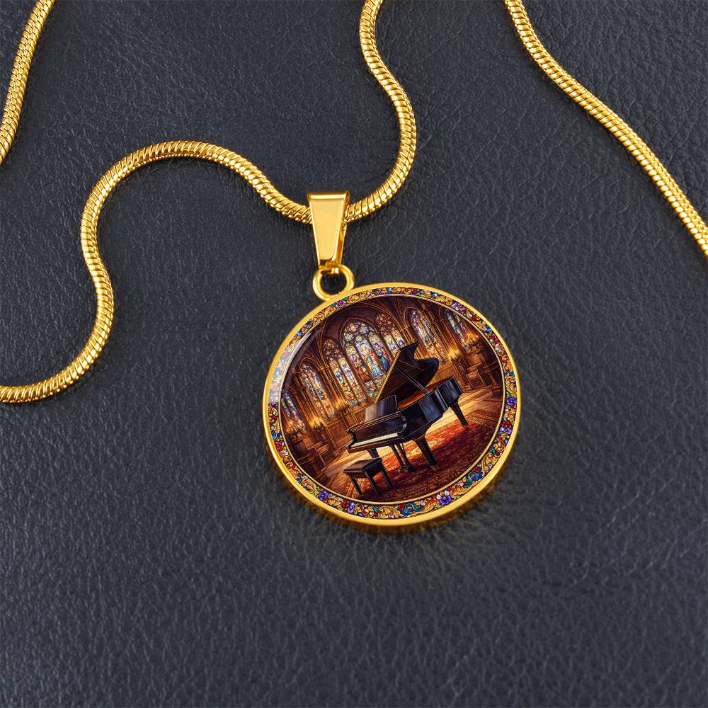 Grand Piano Necklace Pendant, Stained Glass Inspired Jewelry, Music Lover Gift, Elegant Piano Keychain, Unique Bracelet Charm, Gift for Pianists