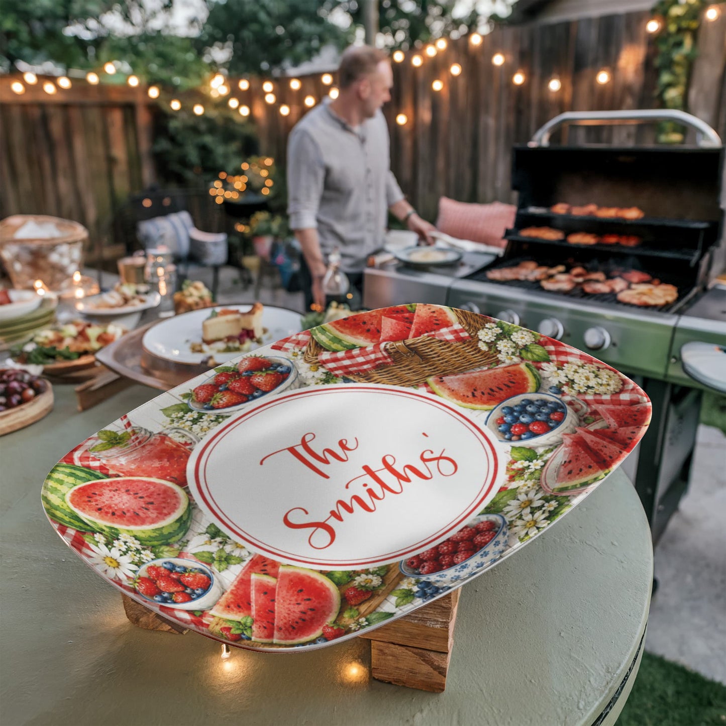 Personalized Watermelon Picnic Serving Tray