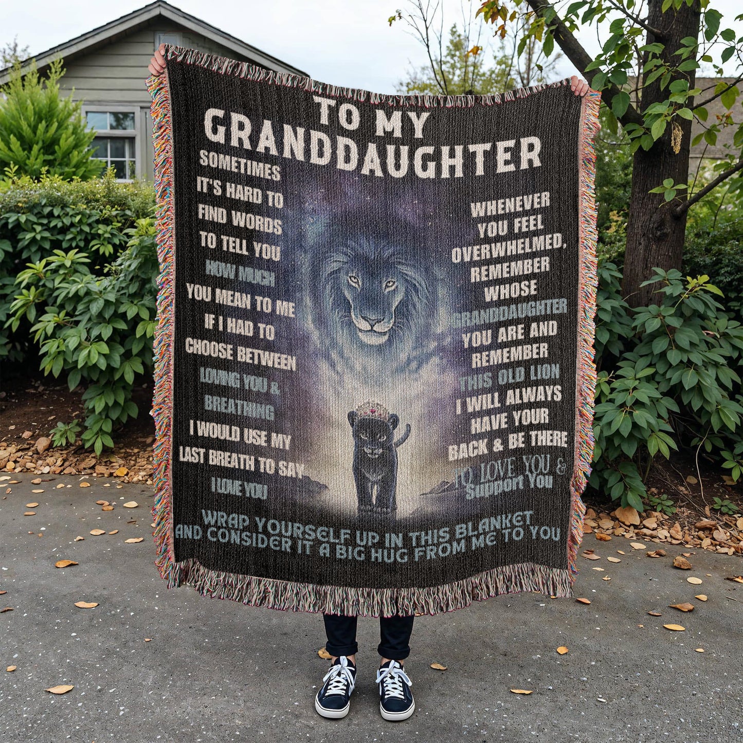 Granddaughter Woven Blanket-[Heartfelt Family Gift]
