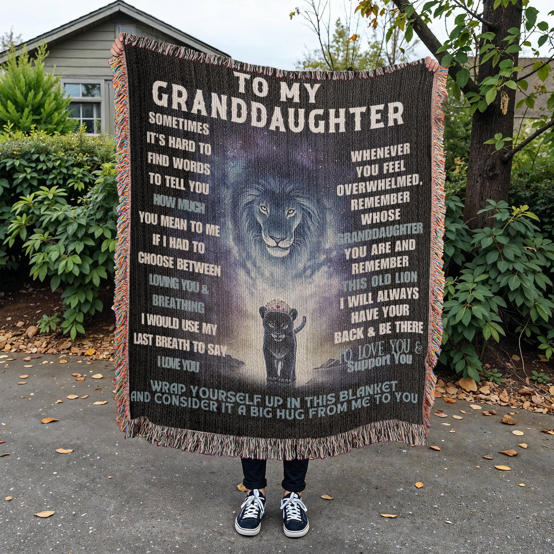 Granddaughter Woven Blanket-[Heartfelt Family Gift]