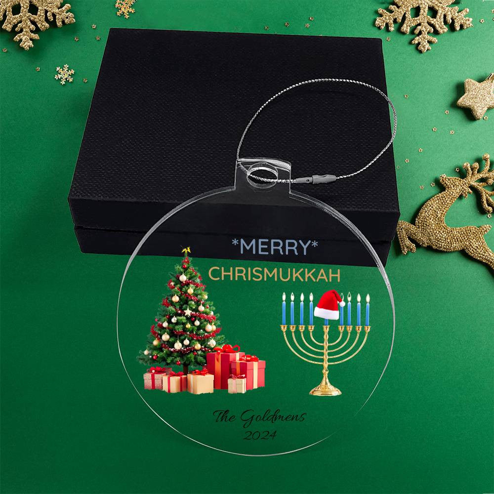Merry Chrismukka Hanukkah Christmas Ornament Gift-[Heartfelt Family Gift]